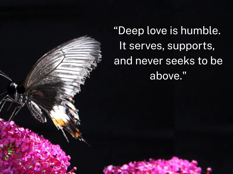 Deep Love Is Humble. It Serves, Supports, And Never Seeks To Be Above.