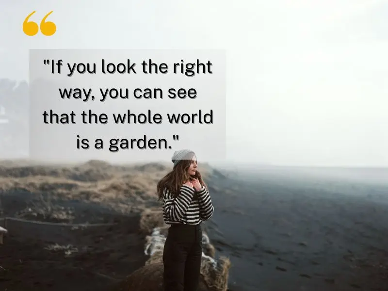 If You Look The Right Way, You Can See That The Whole World Is A Garden.
