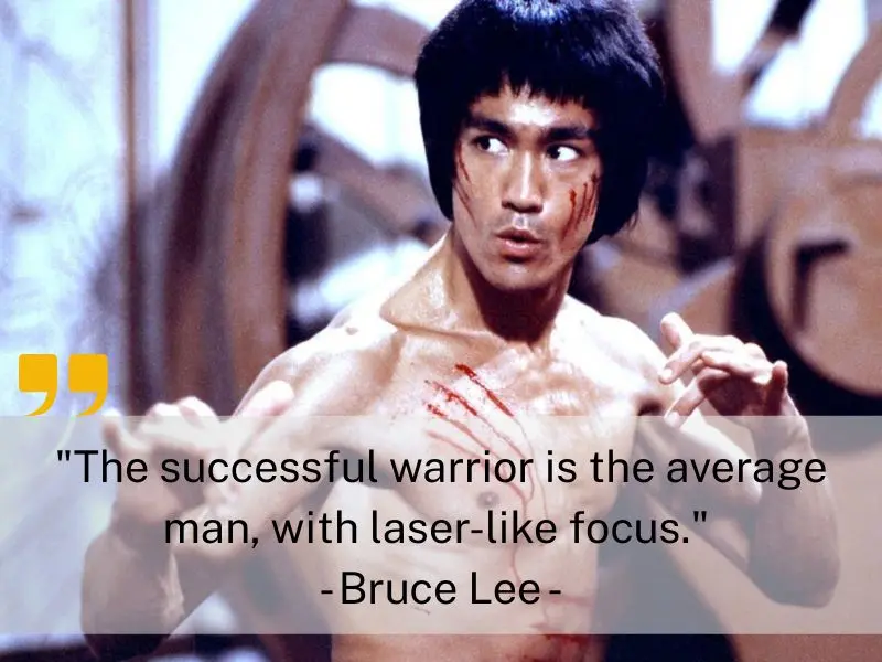 The Successful Warrior Is The Average Man, With Laser Like Focus. Bruce Lee