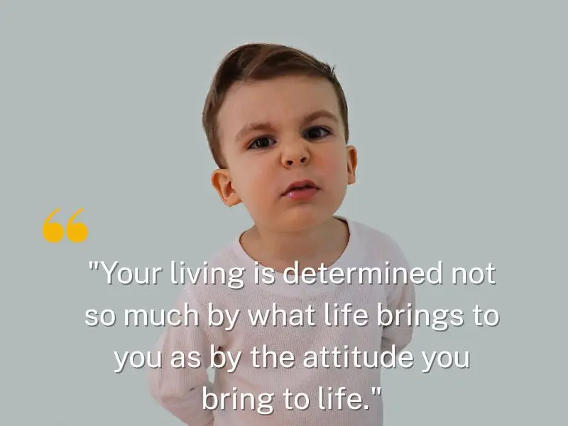 Your Living Is Determined Not So Much By What Life Brings To You As By The Attitude You Bring To Life.